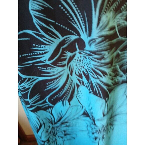 Borniu Womens Vneck Criss Cross Tank Beach Flower Sundress Size Xl-Blues/Floral - Picture 10 of 16